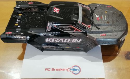 KRATON 1/8th EXB Painted Decaled and Trimmed Body Shell (Black) - ARA406159